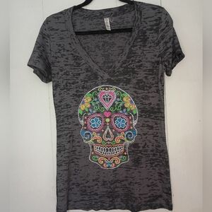 Skull Beaded Graphic Ride On T-Shirt